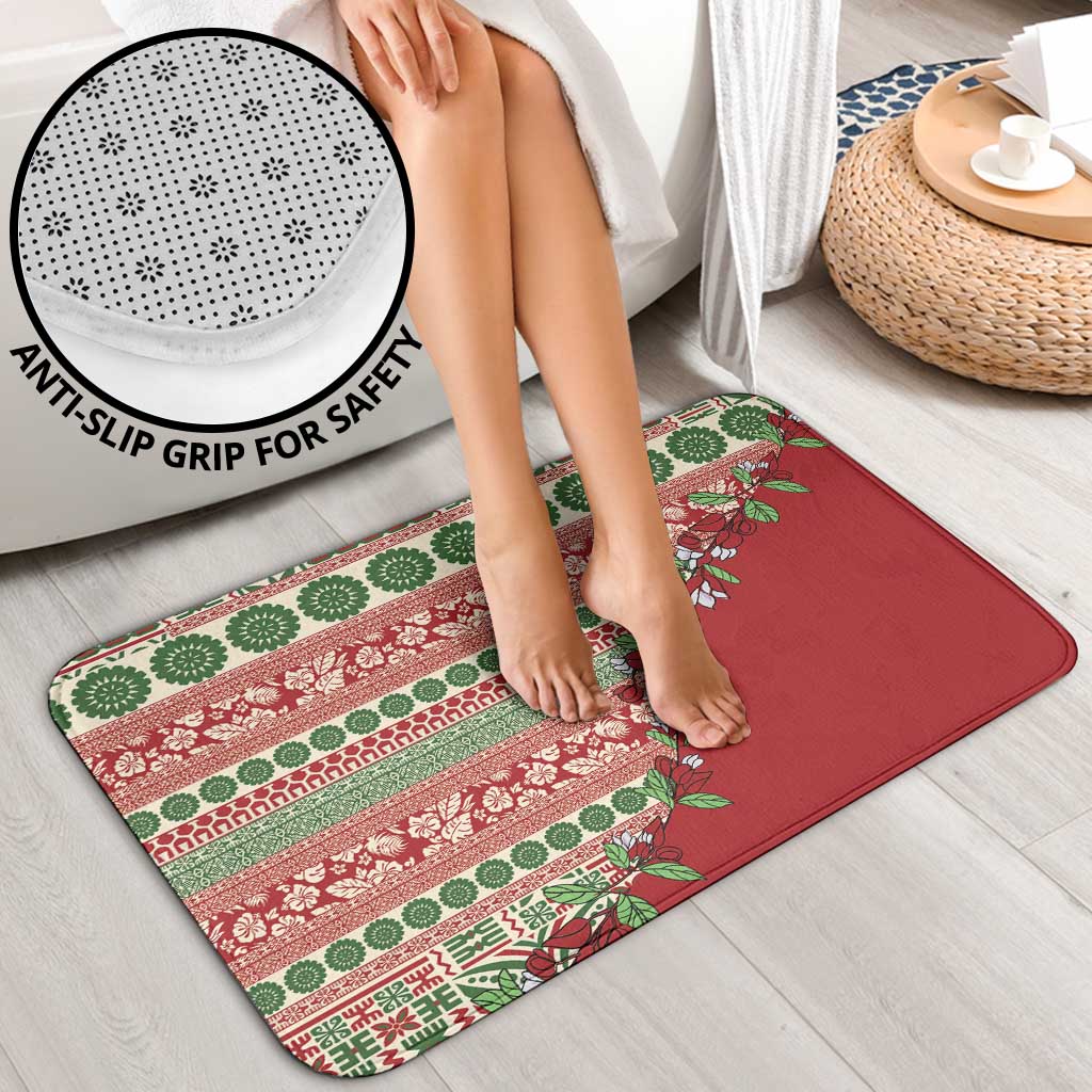 Fiji Marau na Kerisimasi Bathroom Set Red Tagimoucia Tapa Masi Tribal - Polynesian Pride