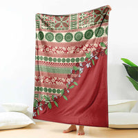Fiji Marau na Kerisimasi Blanket Red Tagimoucia Tapa Masi Tribal - Polynesian Pride