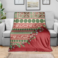 Fiji Marau na Kerisimasi Blanket Red Tagimoucia Tapa Masi Tribal - Polynesian Pride