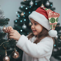 Fiji Marau na Kerisimasi Christmas Santa Hat Red Tagimoucia Tapa Masi Tribal LT9 - Polynesian Pride