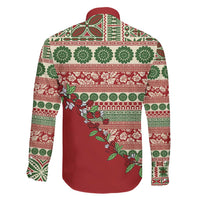 Fiji Marau na Kerisimasi Family Matching Puletasi and Hawaiian Shirt Red Tagimoucia Tapa Masi Tribal - Polynesian Pride