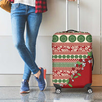 Fiji Marau na Kerisimasi Luggage Cover Red Tagimoucia Tapa Masi Tribal - Polynesian Pride