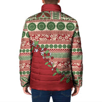 Fiji Marau na Kerisimasi Padded Jacket Red Tagimoucia Tapa Masi Tribal LT9 - Polynesian Pride