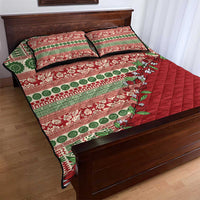 Fiji Marau na Kerisimasi Quilt Bed Set Red Tagimoucia Tapa Masi Tribal - Polynesian Pride