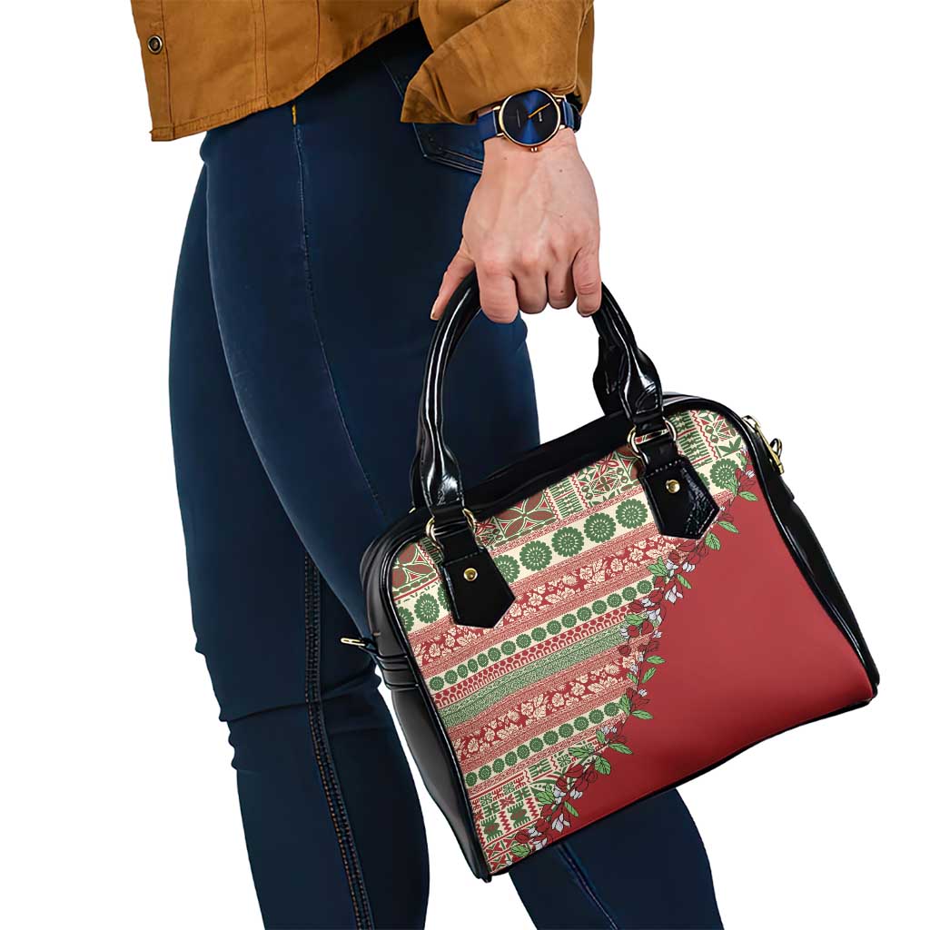 Fiji Marau na Kerisimasi Shoulder Handbag Red Tagimoucia Tapa Masi Tribal LT9 - Polynesian Pride