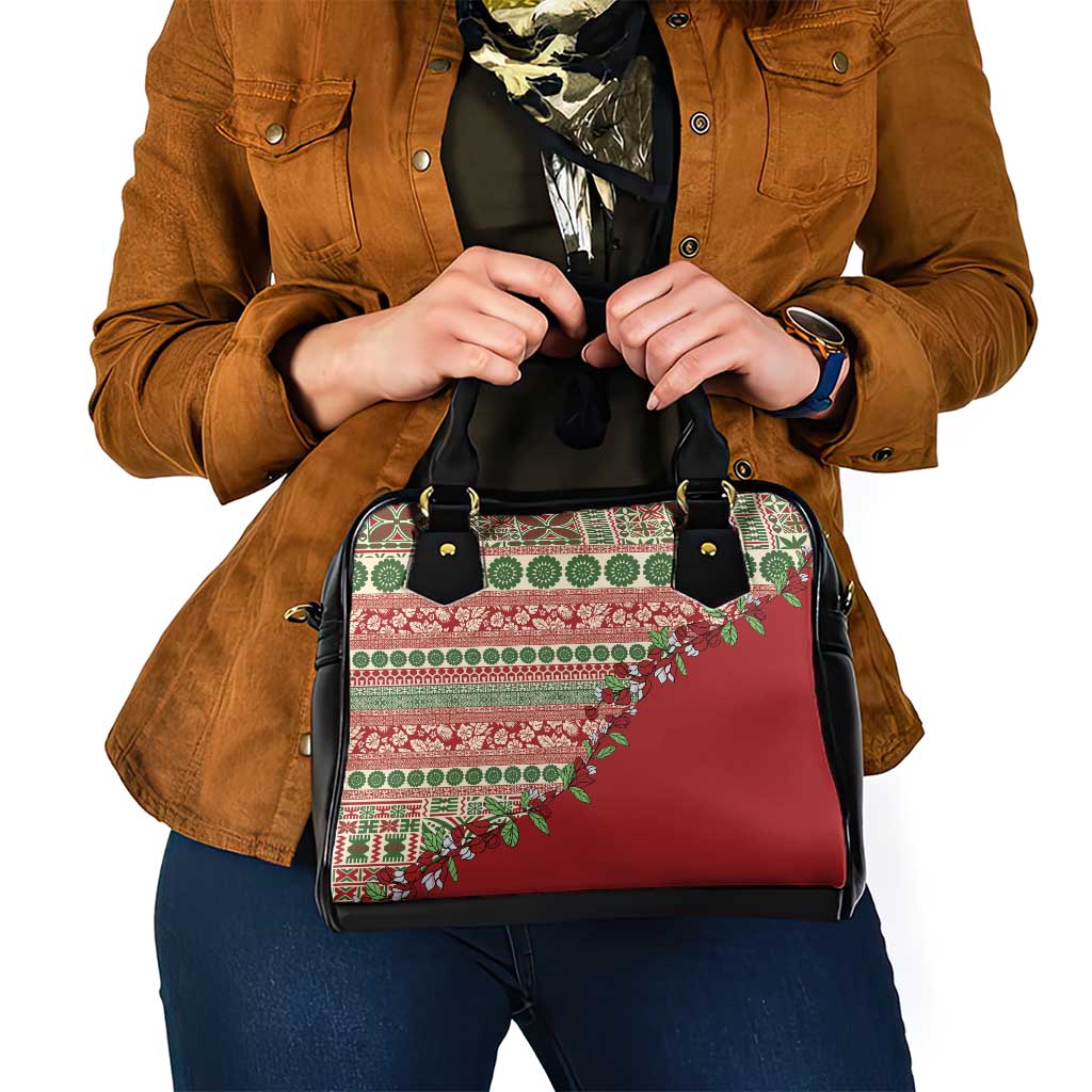 Fiji Marau na Kerisimasi Shoulder Handbag Red Tagimoucia Tapa Masi Tribal LT9 - Polynesian Pride