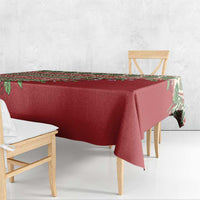 Fiji Marau na Kerisimasi Tablecloth Red Tagimoucia Tapa Masi Tribal LT9 - Polynesian Pride