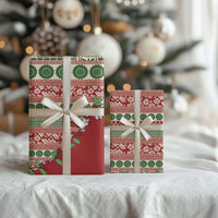 Fiji Marau na Kerisimasi Wrapping Paper Red Tagimoucia Tapa Masi Tribal LT9 - Polynesian Pride