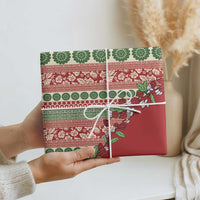 Fiji Marau na Kerisimasi Wrapping Paper Red Tagimoucia Tapa Masi Tribal LT9 - Polynesian Pride