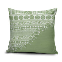 Fiji Marau na Kerisimasi Pillow Cover Sage Green Tagimoucia Tapa Masi Tribal - Polynesian Pride