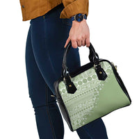 Fiji Marau na Kerisimasi Shoulder Handbag Sage Green Tagimoucia Tapa Masi Tribal LT9 - Polynesian Pride