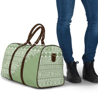 Fiji Marau na Kerisimasi Travel Bag Sage Green Tagimoucia Tapa Masi Tribal - Polynesian Pride