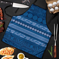 Fiji Marau na Kerisimasi Apron Blue Tapa Masi Inspired Christmas - Polynesian Pride