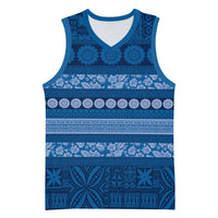Fiji Marau na Kerisimasi Basketball Jersey Blue Tapa Masi Inspired Christmas LT9 Unisex Blue - Polynesian Pride