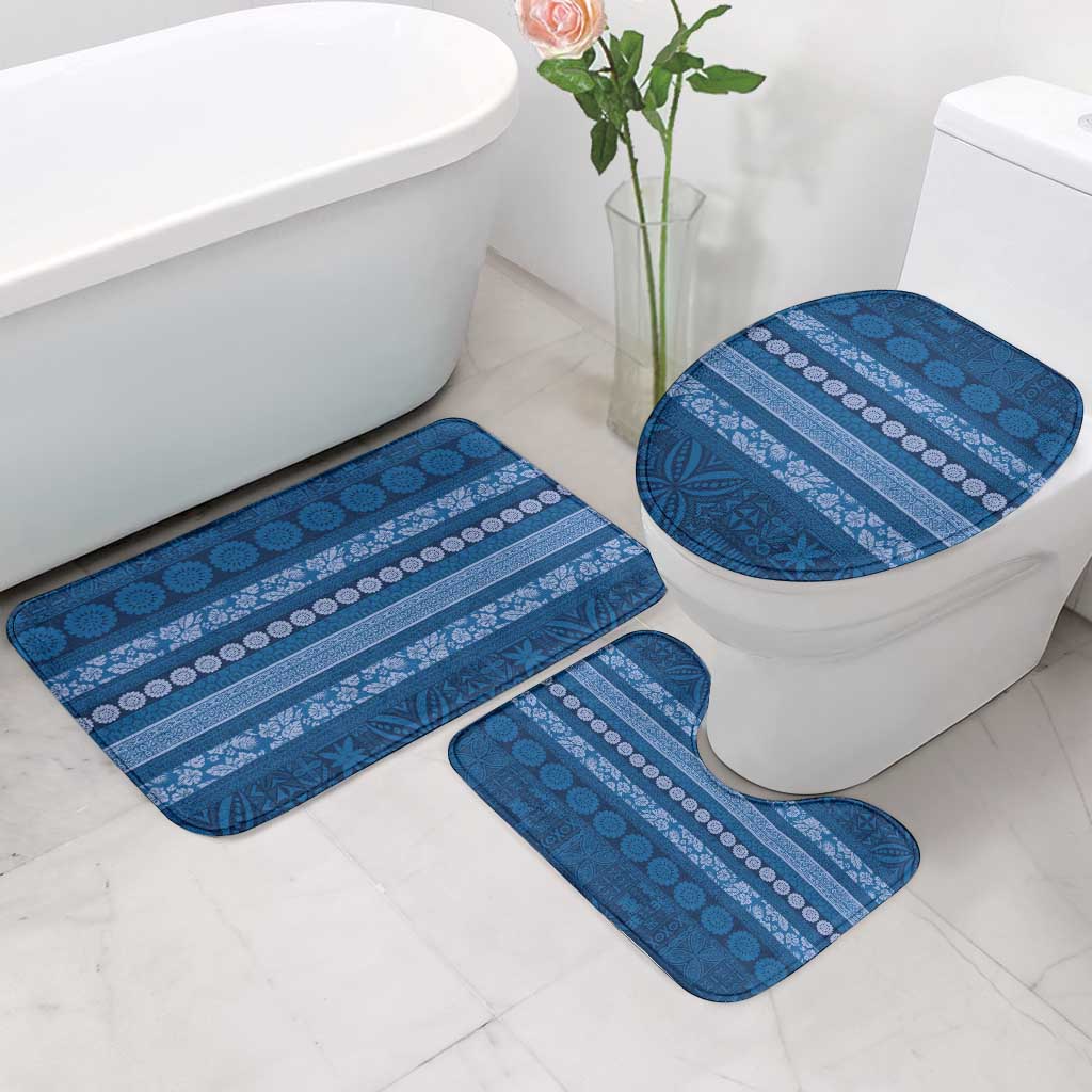 Fiji Marau na Kerisimasi Bathroom Set Blue Tapa Masi Inspired Christmas - Polynesian Pride