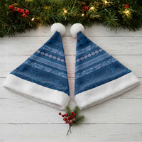 Fiji Marau na Kerisimasi Christmas Santa Hat Blue Tapa Masi Inspired Christmas - Polynesian Pride