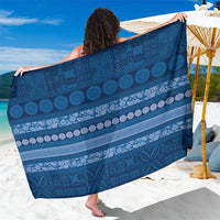 Fiji Marau na Kerisimasi Sarong Blue Tapa Masi Inspired Christmas - Polynesian Pride