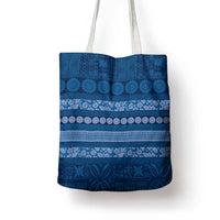 Fiji Marau na Kerisimasi Tote Bag Blue Tapa Masi Inspired Christmas - Polynesian Pride