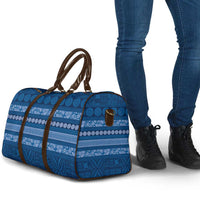 Fiji Marau na Kerisimasi Travel Bag Blue Tapa Masi Inspired Christmas LT9 - Polynesian Pride
