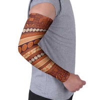 Fiji Marau na Kerisimasi Arm Sleeves Gold Tapa Masi Inspired Christmas - Polynesian Pride