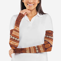 Fiji Marau na Kerisimasi Arm Sleeves Gold Tapa Masi Inspired Christmas - Polynesian Pride
