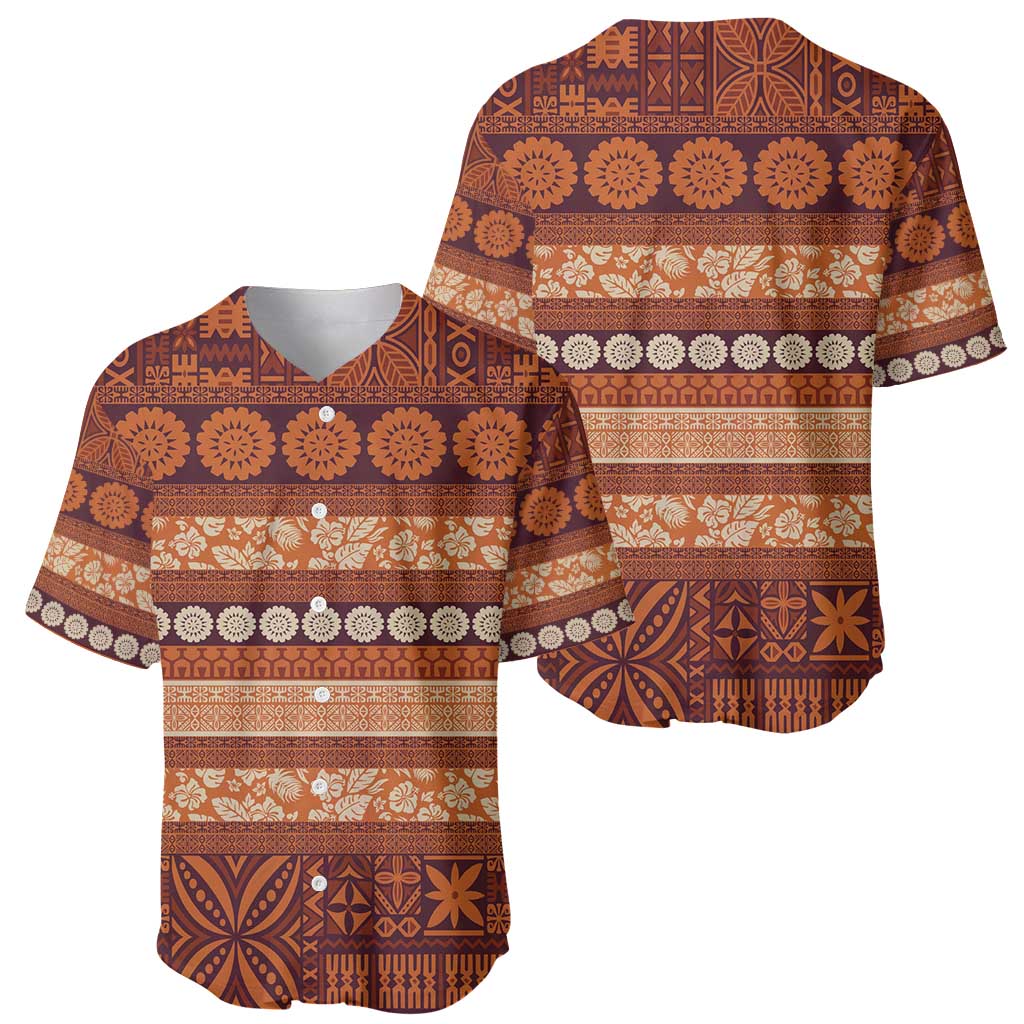 Fiji Marau na Kerisimasi Baseball Jersey Gold Tapa Masi Inspired Christmas - Polynesian Pride