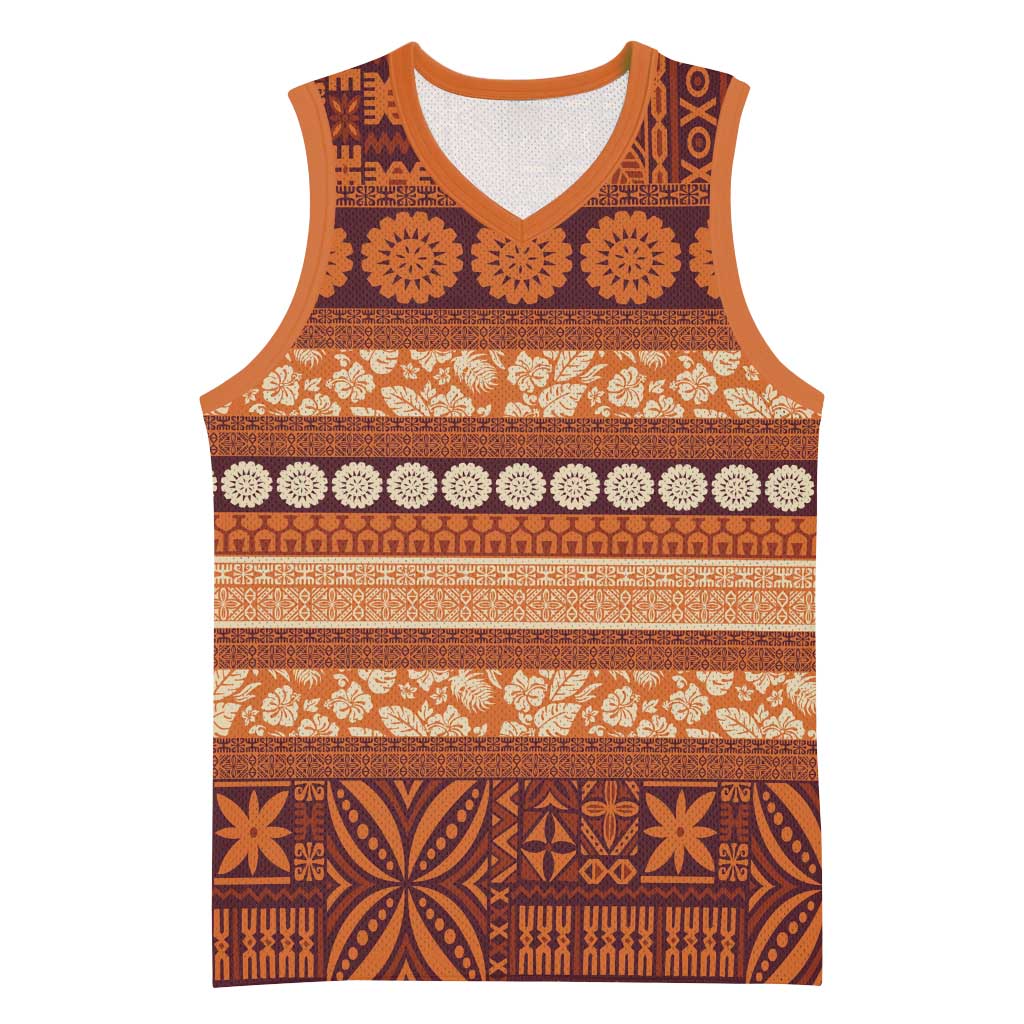 Fiji Marau na Kerisimasi Basketball Jersey Gold Tapa Masi Inspired Christmas LT9 Unisex Gold - Polynesian Pride