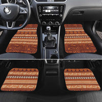 Fiji Marau na Kerisimasi Car Mats Gold Tapa Masi Inspired Christmas LT9 Set 4pcs Gold - Polynesian Pride
