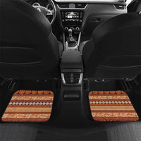 Fiji Marau na Kerisimasi Car Mats Gold Tapa Masi Inspired Christmas LT9 Set 2pcs - Back Gold - Polynesian Pride