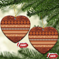 Fiji Marau na Kerisimasi Ceramic Ornament Gold Tapa Masi Inspired Christmas - Polynesian Pride