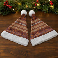 Fiji Marau na Kerisimasi Christmas Santa Hat Gold Tapa Masi Inspired Christmas - Polynesian Pride