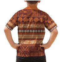 Fiji Marau na Kerisimasi Family Matching Mermaid Dress and Hawaiian Shirt Gold Tapa Masi Inspired Christmas - Polynesian Pride