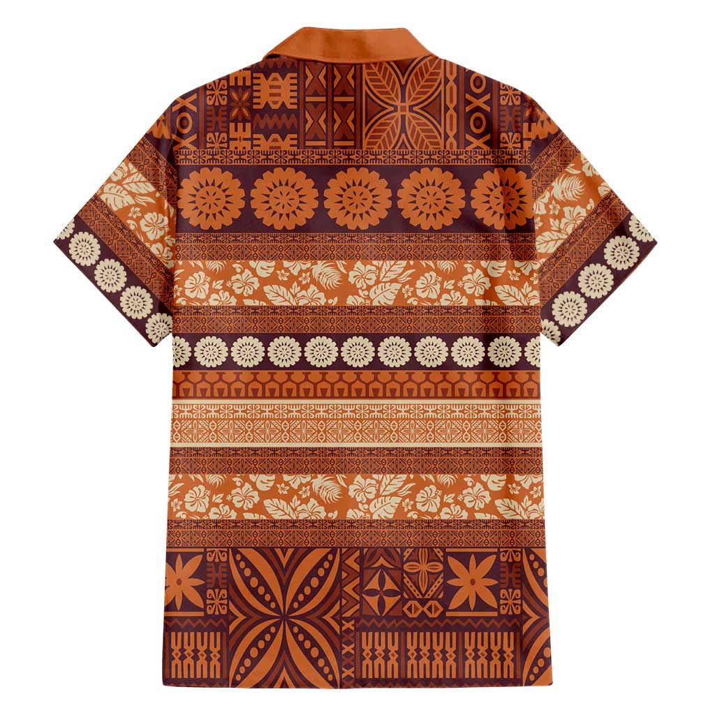 Fiji Marau na Kerisimasi Family Matching Puletasi and Hawaiian Shirt Gold Tapa Masi Inspired Christmas LT9 - Polynesian Pride