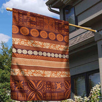 Fiji Marau na Kerisimasi Garden Flag Gold Tapa Masi Inspired Christmas - Polynesian Pride