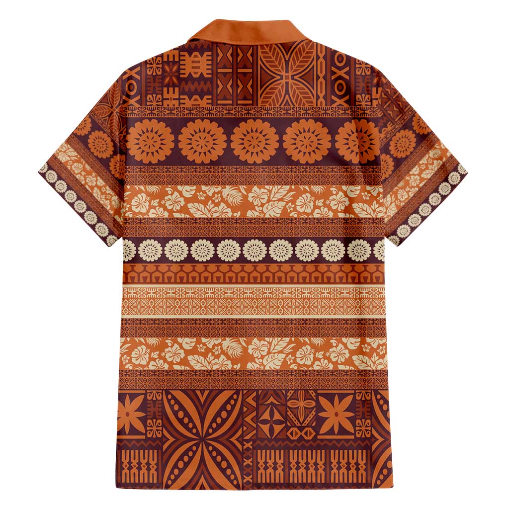 Fiji Marau na Kerisimasi Hawaiian Shirt Gold Tapa Masi Inspired Christmas - Polynesian Pride