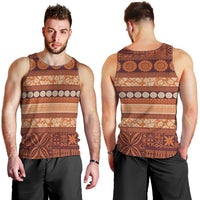 Fiji Marau na Kerisimasi Men Tank Top Gold Tapa Masi Inspired Christmas LT9 - Polynesian Pride