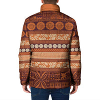 Fiji Marau na Kerisimasi Padded Jacket Gold Tapa Masi Inspired Christmas LT9 - Polynesian Pride