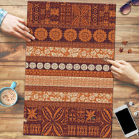 Fiji Marau na Kerisimasi Puzzle Gold Tapa Masi Inspired Christmas LT9 Gold - Polynesian Pride