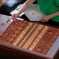 Fiji Marau na Kerisimasi Puzzle Gold Tapa Masi Inspired Christmas LT9 - Polynesian Pride
