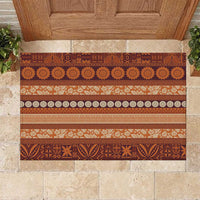 Fiji Marau na Kerisimasi Rubber Doormat Gold Tapa Masi Inspired Christmas LT9 Gold - Polynesian Pride