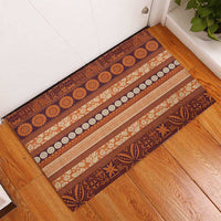 Fiji Marau na Kerisimasi Rubber Doormat Gold Tapa Masi Inspired Christmas LT9 - Polynesian Pride