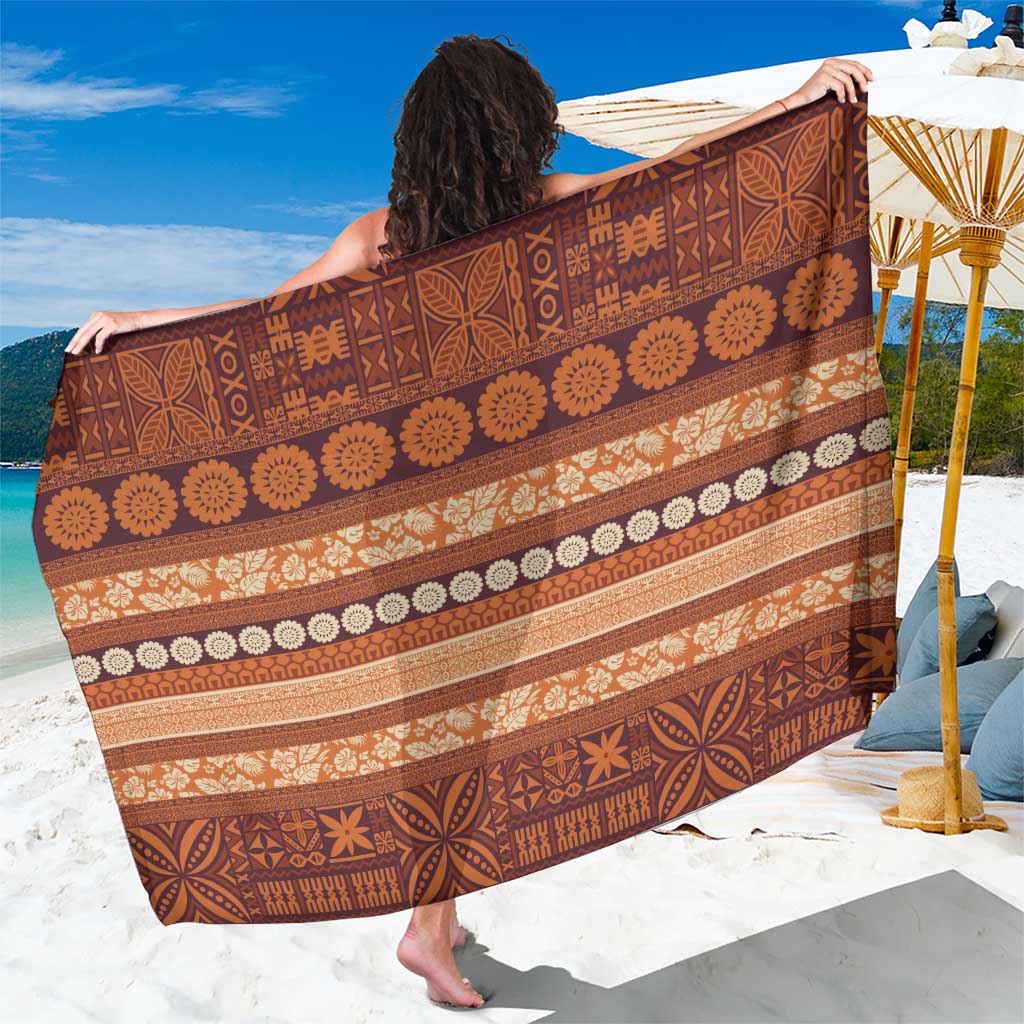 Fiji Marau na Kerisimasi Sarong Gold Tapa Masi Inspired Christmas - Polynesian Pride