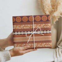 Fiji Marau na Kerisimasi Wrapping Paper Gold Tapa Masi Inspired Christmas LT9 - Polynesian Pride