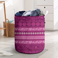 Fiji Marau na Kerisimasi Laundry Basket Pink Tapa Masi Inspired Christmas LT9 Pink - Polynesian Pride