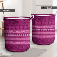 Fiji Marau na Kerisimasi Laundry Basket Pink Tapa Masi Inspired Christmas LT9 - Polynesian Pride