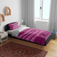 Fiji Marau na Kerisimasi Bedding Set Pink Tapa Masi Inspired Christmas - Polynesian Pride