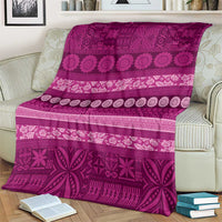 Fiji Marau na Kerisimasi Blanket Pink Tapa Masi Inspired Christmas - Polynesian Pride