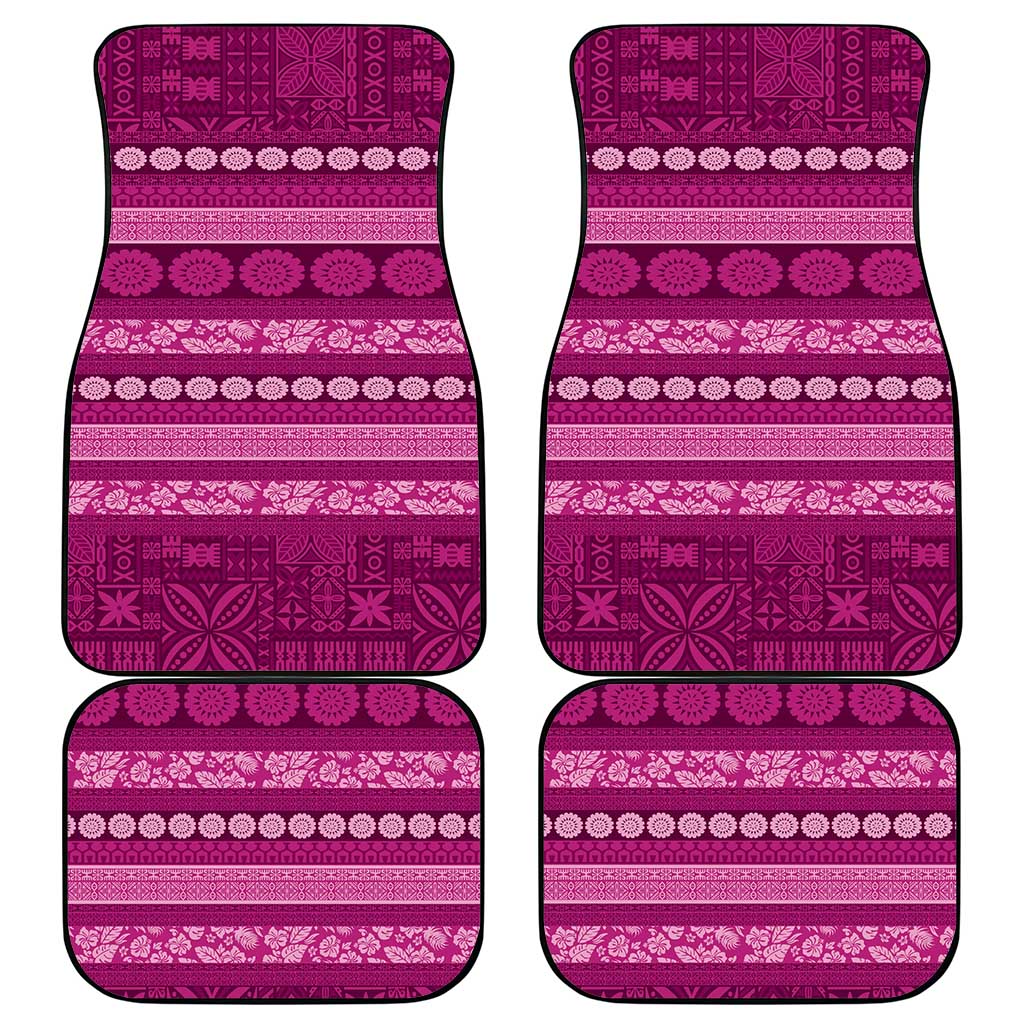 Fiji Marau na Kerisimasi Car Mats Pink Tapa Masi Inspired Christmas LT9 - Polynesian Pride