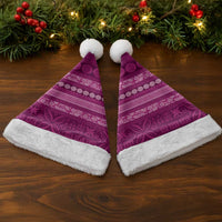Fiji Marau na Kerisimasi Christmas Santa Hat Pink Tapa Masi Inspired Christmas - Polynesian Pride