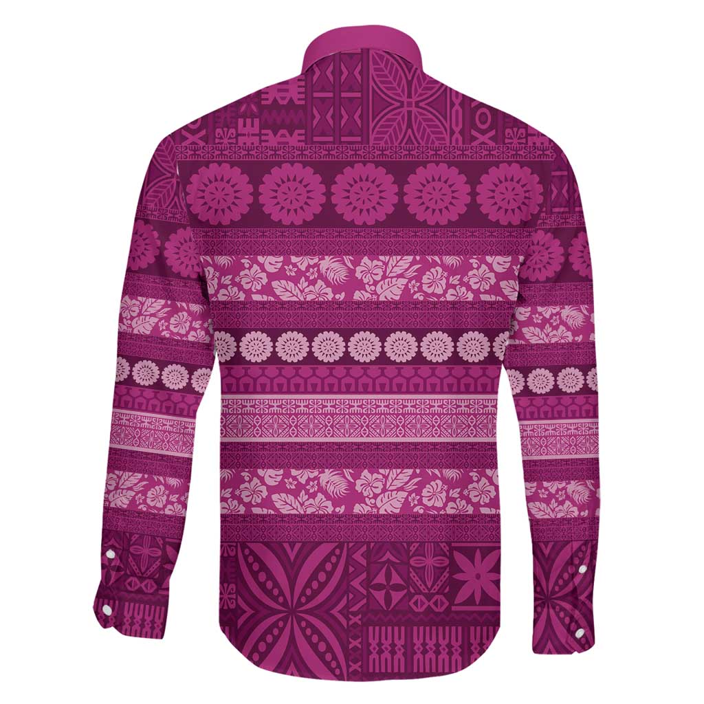 Fiji Marau na Kerisimasi Family Matching Puletasi and Hawaiian Shirt Pink Tapa Masi Inspired Christmas - Polynesian Pride